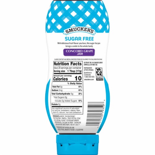 Smucker's® Sugar Free Concord Grape Jelly Perspective: back