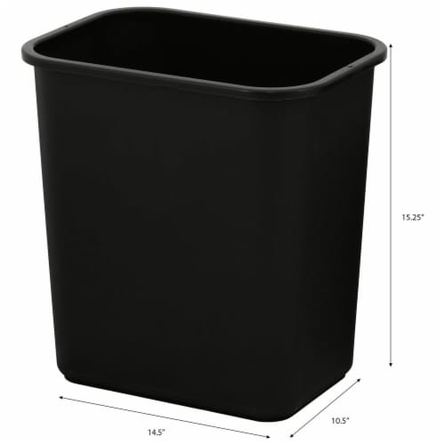 United Solutions 12 Pack Trash Wastebasket for Commercial and Kitchen, 7 Gallon Perspective: back