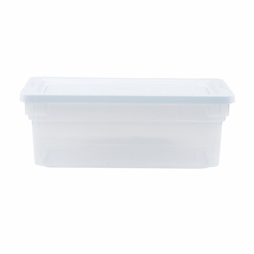 Rubbermaid Cleverstore 30 Quart Plastic Storage Tote Container with Lid (6  Pack) 