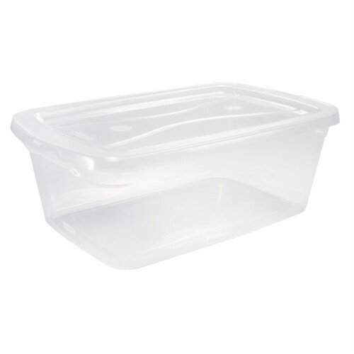 Rubbermaid 12-Pack Medium (6-Quart) Clear Weatherproof Heavy Duty Underbed  Tote with Latching Lid in the Plastic Storage Containers department at