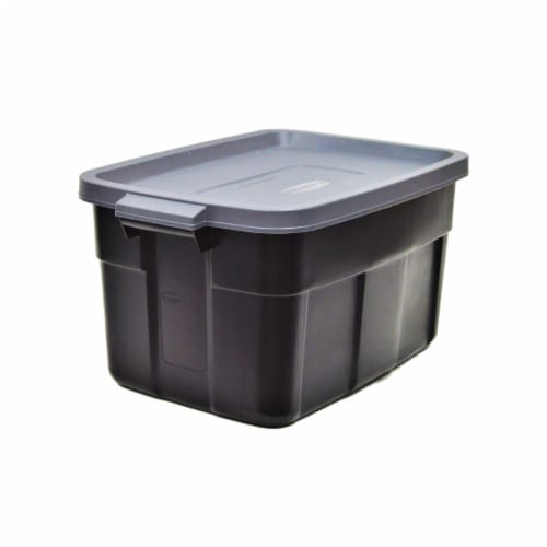 Rubbermaid Roughneck Tote Storage Container - Black/Cool Gray, 6 pk - Fred  Meyer