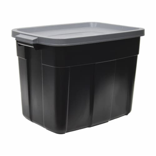 Rubbermaid Roughneck 18 Gal Storage Container Organizer, Black & Gray (6  Pack), 1 Piece - Fry's Food Stores