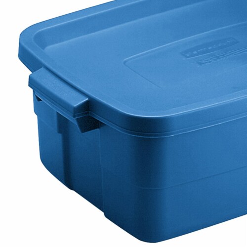 Rubbermaid Roughneck Tote 18 Gal Storage Container, Heritage Blue (6 Pack)