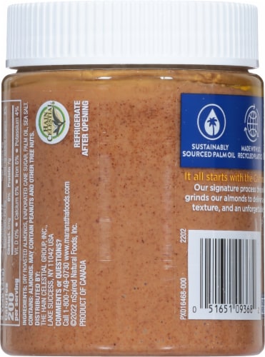 MaraNatha® Natural Creamy No Stir Almond Butter Perspective: back