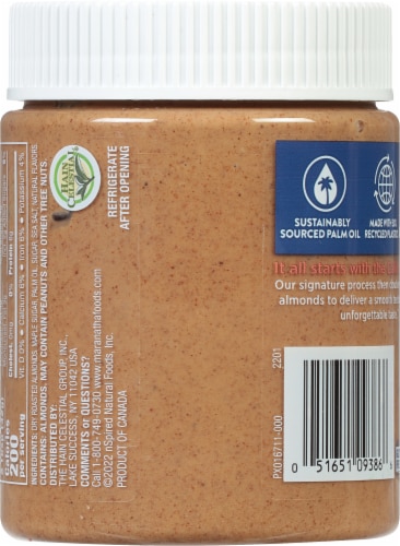 MaraNatha® No Stir Creamy Raw Maple Almond Butter Perspective: back