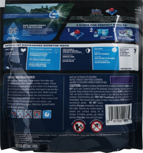 Finish Powerball® Quantum® Hard Water Tabs Perspective: back