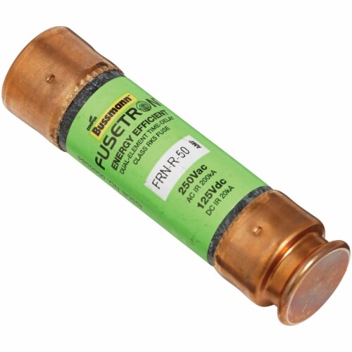 Bussmann 50A FRN-R Cartridge Heavy-Duty Time Delay Cartridge Fuse FRN-R