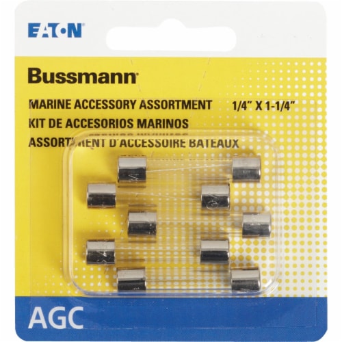 Bussmann 1A/2A/3A AGC Glass Tube Electronic Fuse (5-Pack) HEF-1 Perspective: back