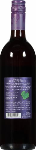 Post Winery Red Muscadine Red Wine Perspective: back