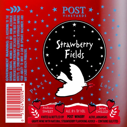 Post Vineyards Strawberry Fields Wine Perspective: back