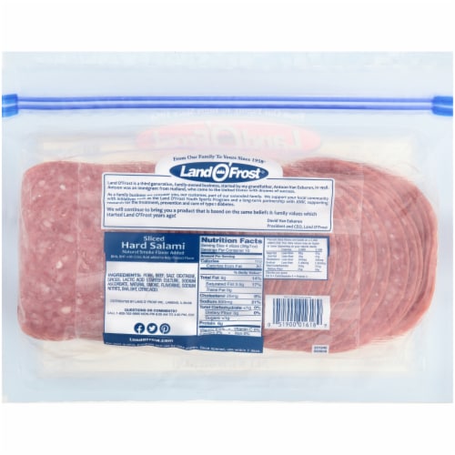 Land O' Frost® Premium Hard Salami Lunch Meat Perspective: back