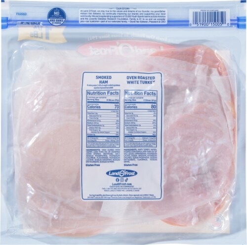Land O' Frost® Premium Variety Smoked Ham and Oven Roasted Turkey Perspective: back