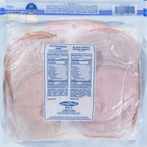 Land O'Frost® Black Forest Ham & Turkey Sub Kit Lunch Meat Perspective: back