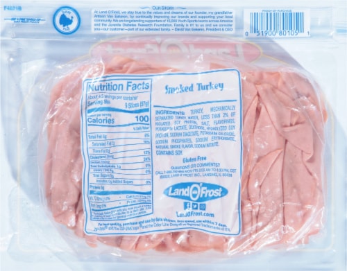 Land O' Frost® Deli Shaved® Smoked Turkey Perspective: back