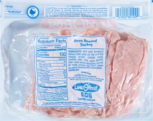 Land O' Frost® Deli Shaved Oven Roasted Turkey Perspective: back