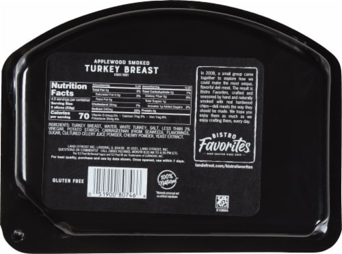 Land O' Frost® Bistro Favorites™ Applewood Smoked Turkey Breast Perspective: back