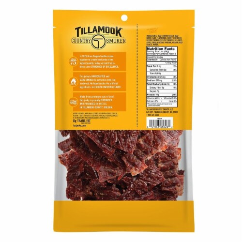Tillamook® Country Smoker Honey Glazed Beef Jerky Perspective: back