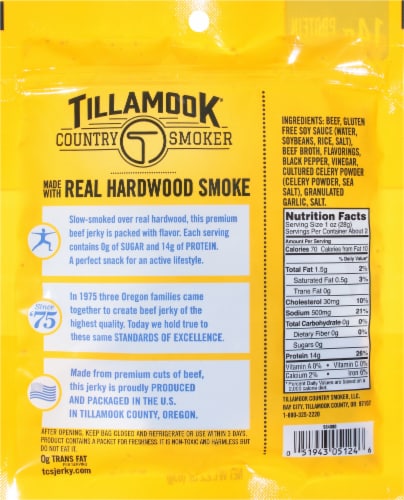 Tillamook® County Smoker Zero Sugar Black Pepper Beef Jerky