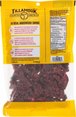 Tillamook Country Smoker Zero Sugar Original Beef Jerky Perspective: back