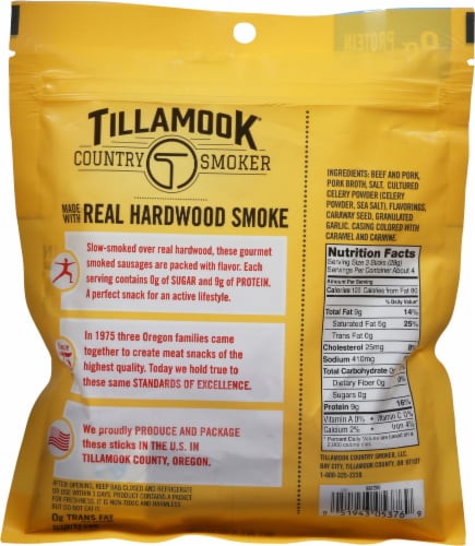 Tillamook Country Smoker Zero Sugar Original Smoked Sausages Perspective: back