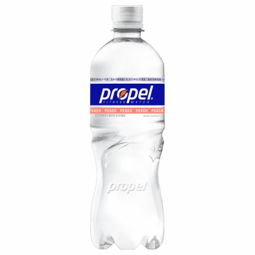 Propel® Zero Calorie Electrolyte Peach Flavored Bottled Water Perspective: back