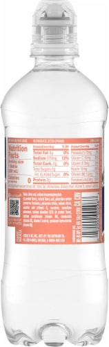 Propel Peach Flavored Electrolyte Water Beverage Perspective: back