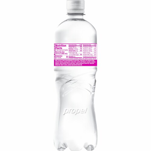 Propel Berry Zero Sugar Electrolyte Water Beverage Perspective: back