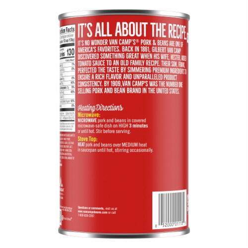 Van Camp's® Pork and Beans In Tomato Sauce Perspective: back
