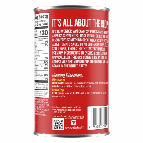 Van Camp's® Pork And Beans in Tomato Sauce Perspective: back