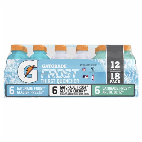 Gatorade® Frost Blue White Teal Sports Drink Variety Pack Bottles Perspective: back