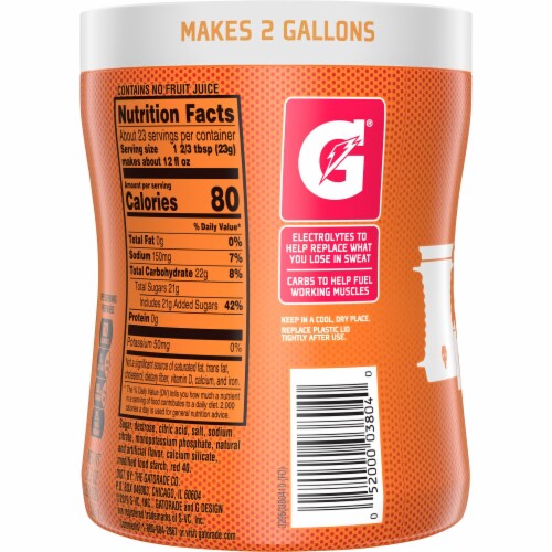 Gatorade® Frost Electrolyte Fruit Punch Drink Mix Canister Perspective: back