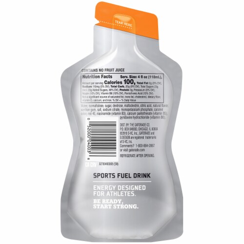 Gatorade Prime Berry Sports Fuel Drink Pouch Perspective: back