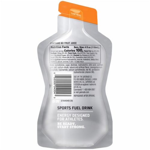 Gatorade Prime Fruit Punch Sports Fuel Drink Perspective: back