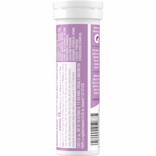 Propel Immune Support Lemon Blackberry Drink Mix Tablets Perspective: back