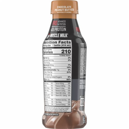 Muscle Milk® Pro Series Non-Dairy Chocolate Peanut Butter Protein Shake Perspective: back
