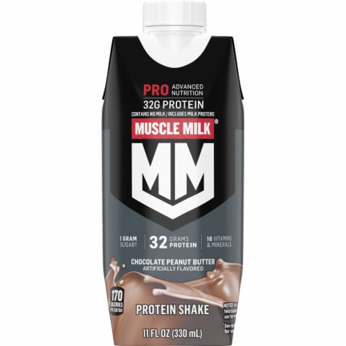 Muscle Milk® Pro Non Dairy Chocolate Peanut Butter Artificially Flavored Protein Shake Perspective: back