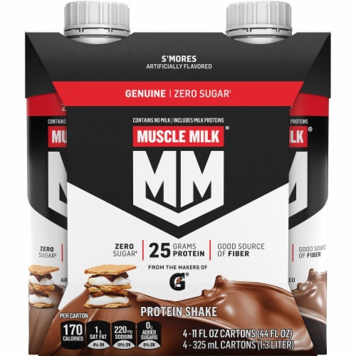 Muscle Milk Genuine Protein Shake, S'mores Perspective: back