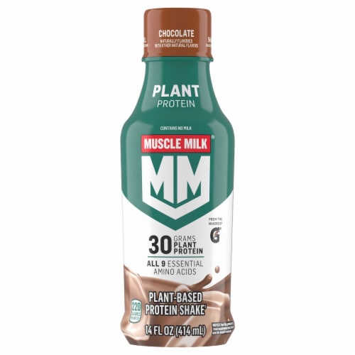 Muscle Milk® Chocolate Plant Based Protein Shake Perspective: back