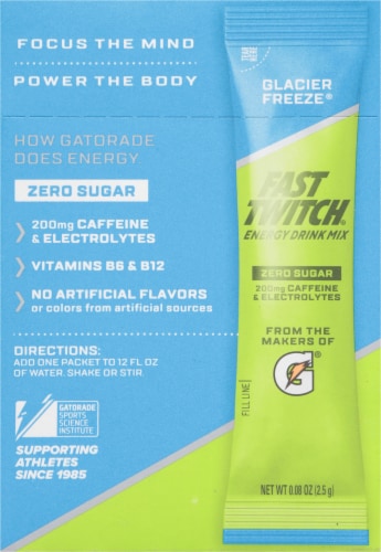 Fast Twitch Zero Sugar Energy Drink Mix - Glacier Freeze Perspective: back