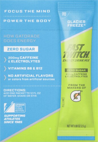 Fast Twitch Zero Sugar Energy Drink Mix - Glacier Freeze Perspective: back