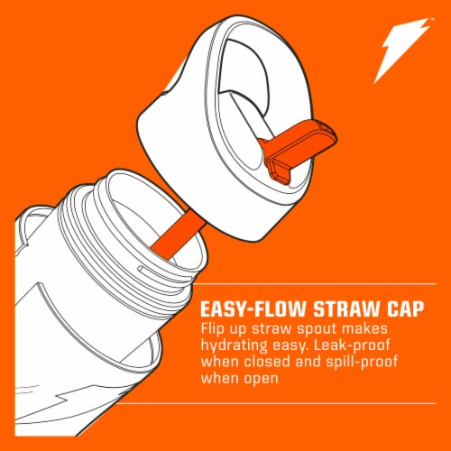 Gatorade® Gx Kids White Stickers Stainless Steel Water Bottle Perspective: back