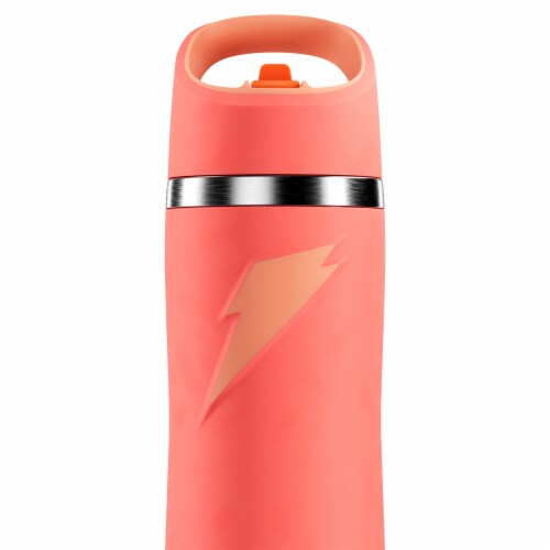 Gatorade® Coral Straw Cap Water Bottle Perspective: back