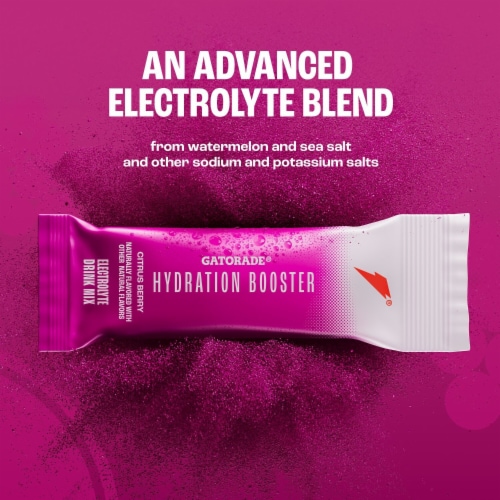 Gatorade® Hydration Booster Citrus Berry Electrolyte Drink Mix Perspective: back