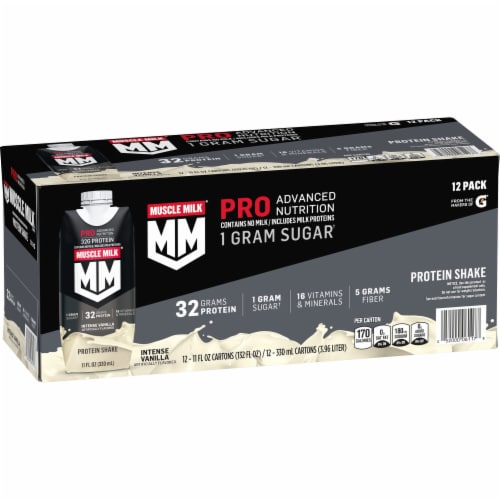 Muscle Milk Pro Series Protein Shake Intense Vanilla Perspective: back