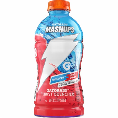 Gatorade® Mashups Cool Blue Fruit Punch Sports Drink Bottle Perspective: back