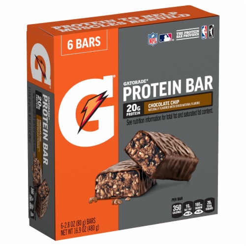 Gatorade® Chocolate Chip Whey Protein Bars, 6 ct / 2.8 oz - Harris Teeter