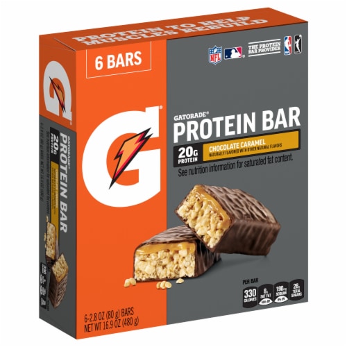 Gatorade® Chocolate Caramel Protein Bars Perspective: back