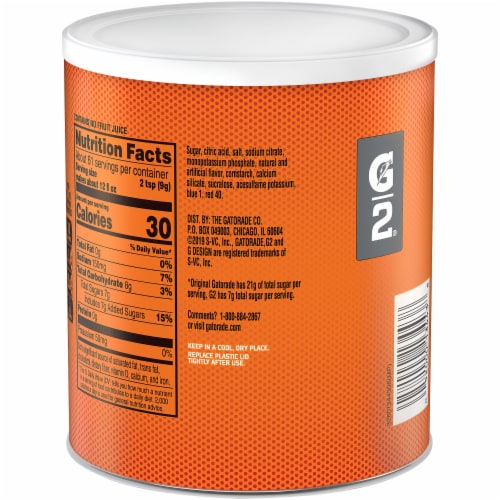 Gatorade® Grape Lower Sugar Powder Perspective: back