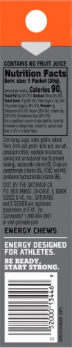 Gatorade Prime Fruit Punch Energy Chews Perspective: back