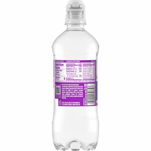 Propel® Zero Sugar Electrolyte Grape Flavored Bottled Water Perspective: back